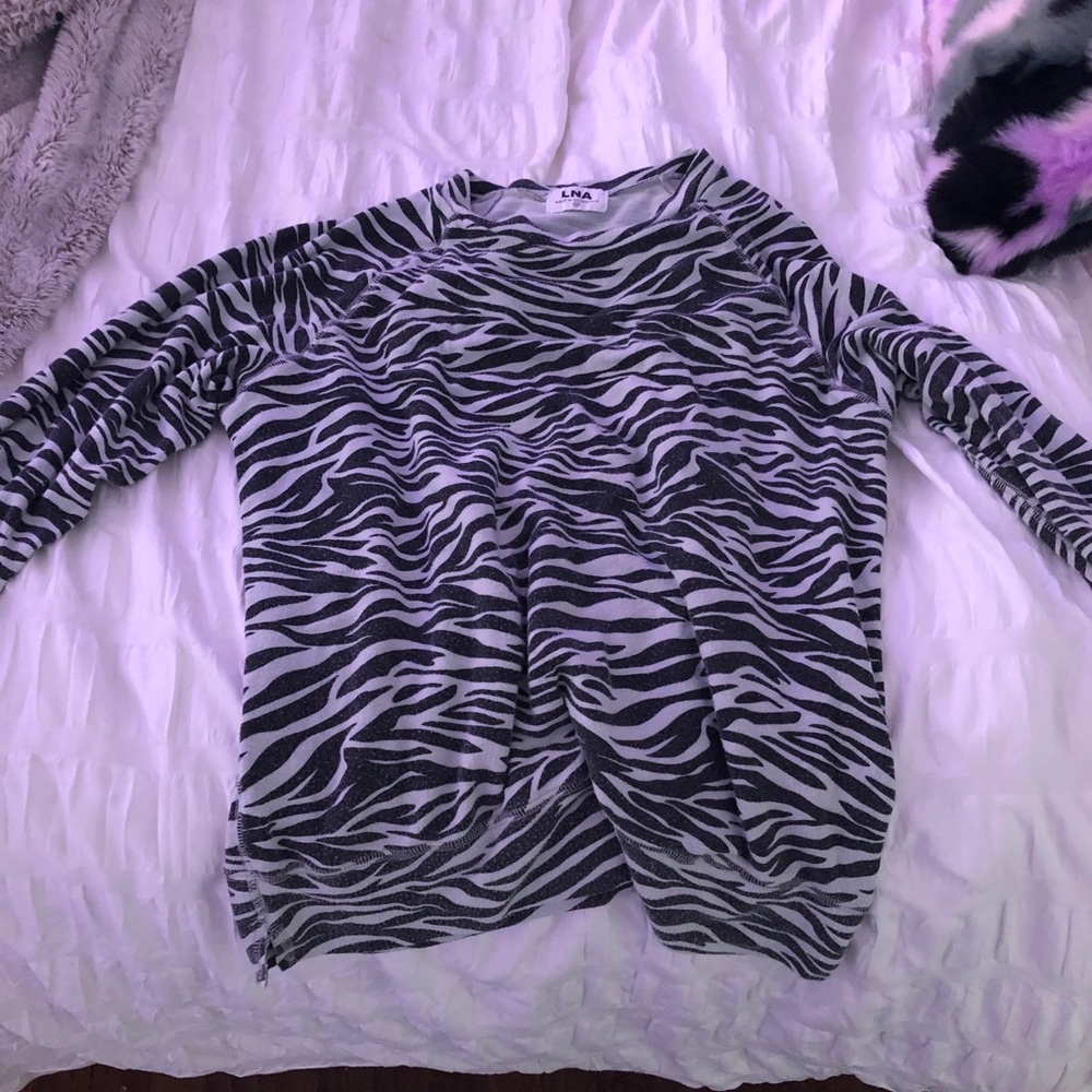zebra print LNA top